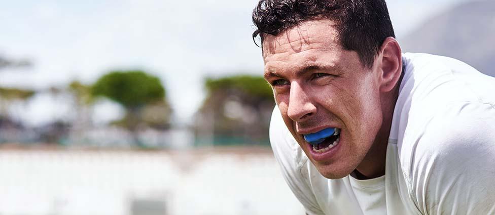 Man wearing mouth guard