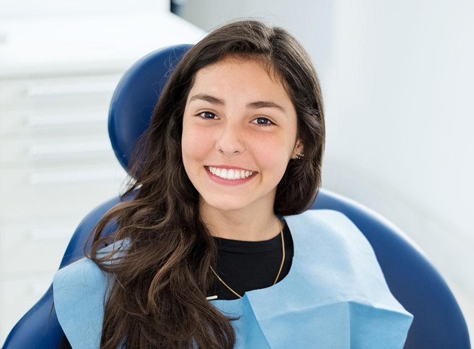 Smiling dental patient